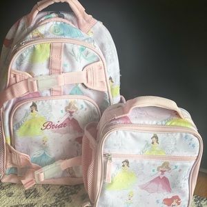Pottery barn Disney Princess back pack and lunch box